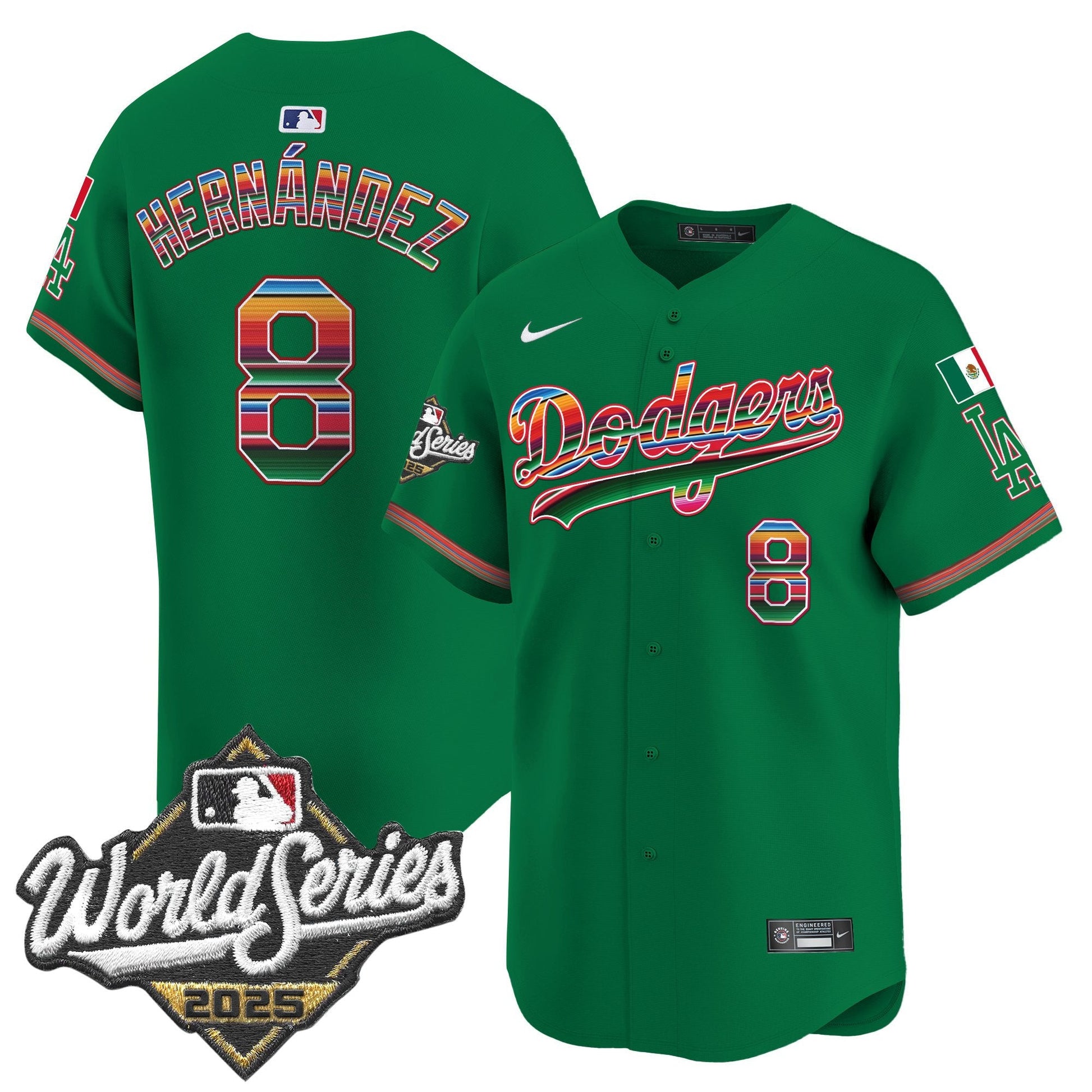 Men's Dodgers Mexico 2025 World Series Vapor Premier Limited Jersey - All Stitched