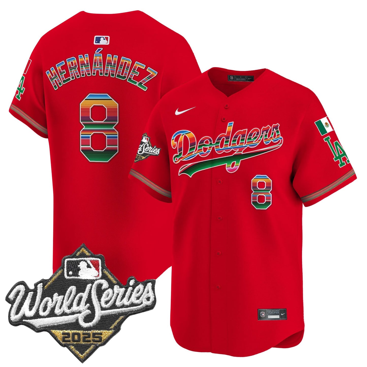 Men's Dodgers Mexico 2025 World Series Vapor Premier Limited Jersey - All Stitched