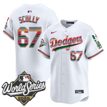 Men's Dodgers Mexico 2025 World Series Vapor Premier Limited Jersey - All Stitched