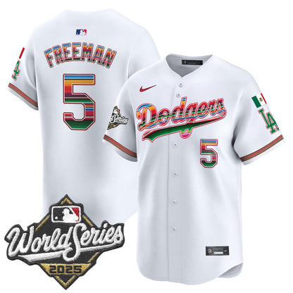 Men's Dodgers Mexico 2025 World Series Vapor Premier Limited Jersey - All Stitched