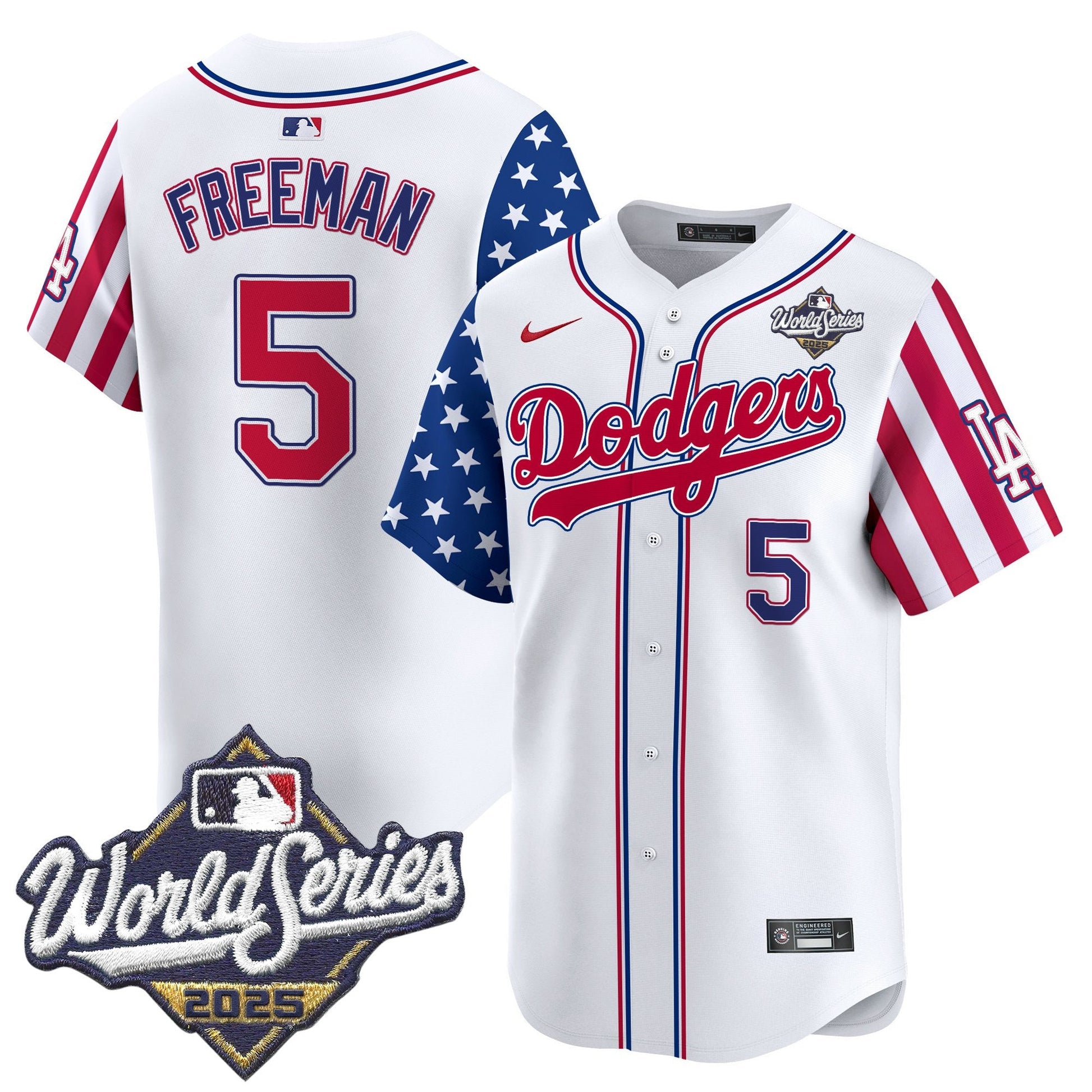 Men's Dodgers 2025 World Series Vapor Premier Limited Jersey - American Style - All Stitched