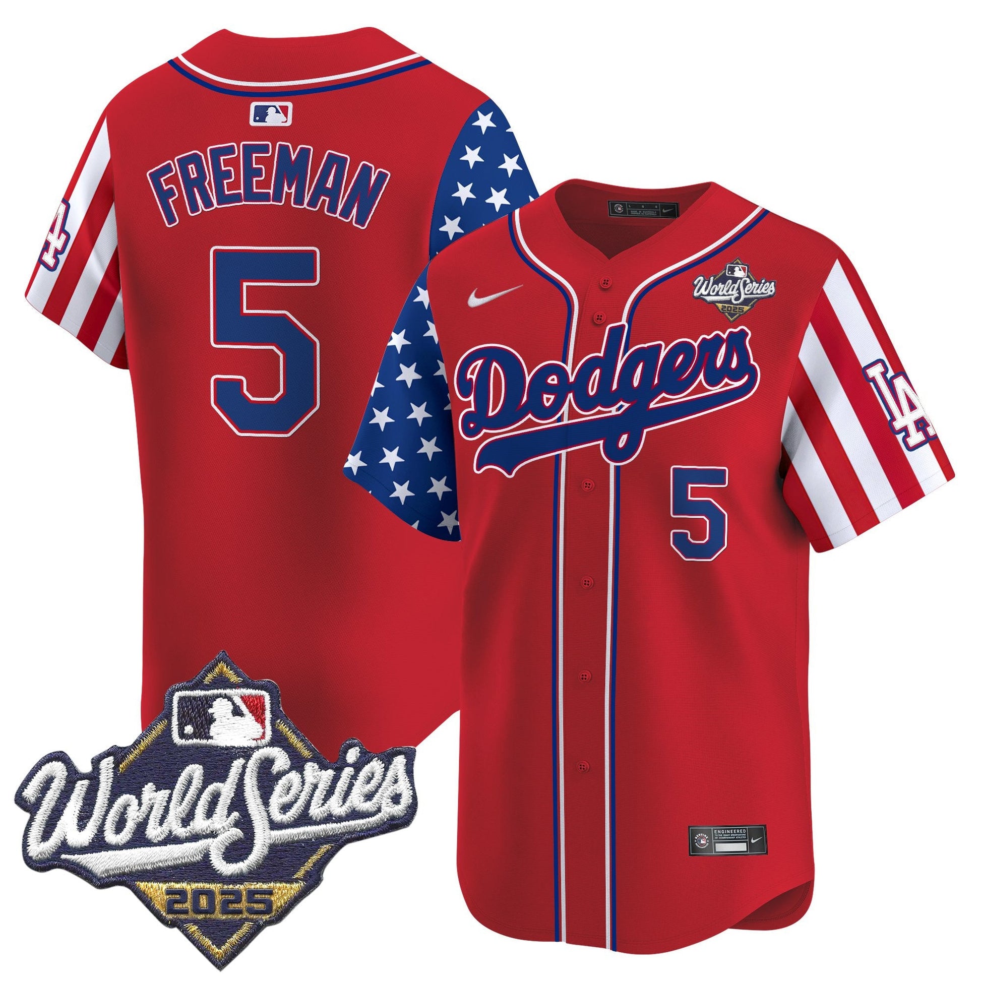 Men's Dodgers 2025 World Series Vapor Premier Limited Jersey - American Style - All Stitched