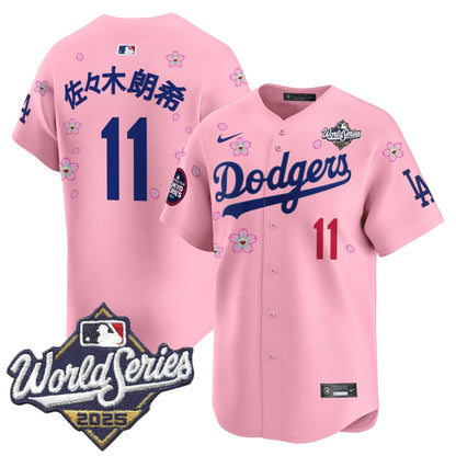 Men's Dodgers 2025 World Series x Tokyo Series Vapor Premier Limited Jersey V2 - All Stitched