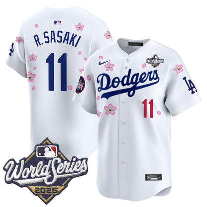 Men's Dodgers 2025 World Series x Tokyo Series Vapor Premier Limited Jersey V2 - All Stitched