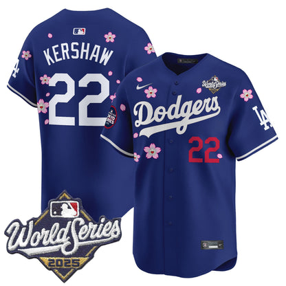 Men's Dodgers 2025 World Series x Tokyo Series Vapor Premier Limited Jersey V2 - All Stitched