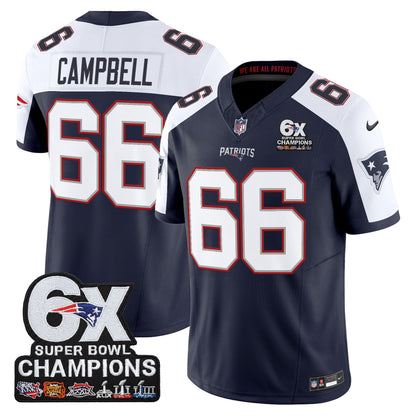 Men's New England Patriots 6-Time Champions Patch Vapor Limited Jersey - All Stitched