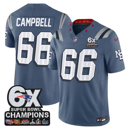 Men's New England Patriots 6-Time Champions Patch Vapor Limited Jersey - All Stitched