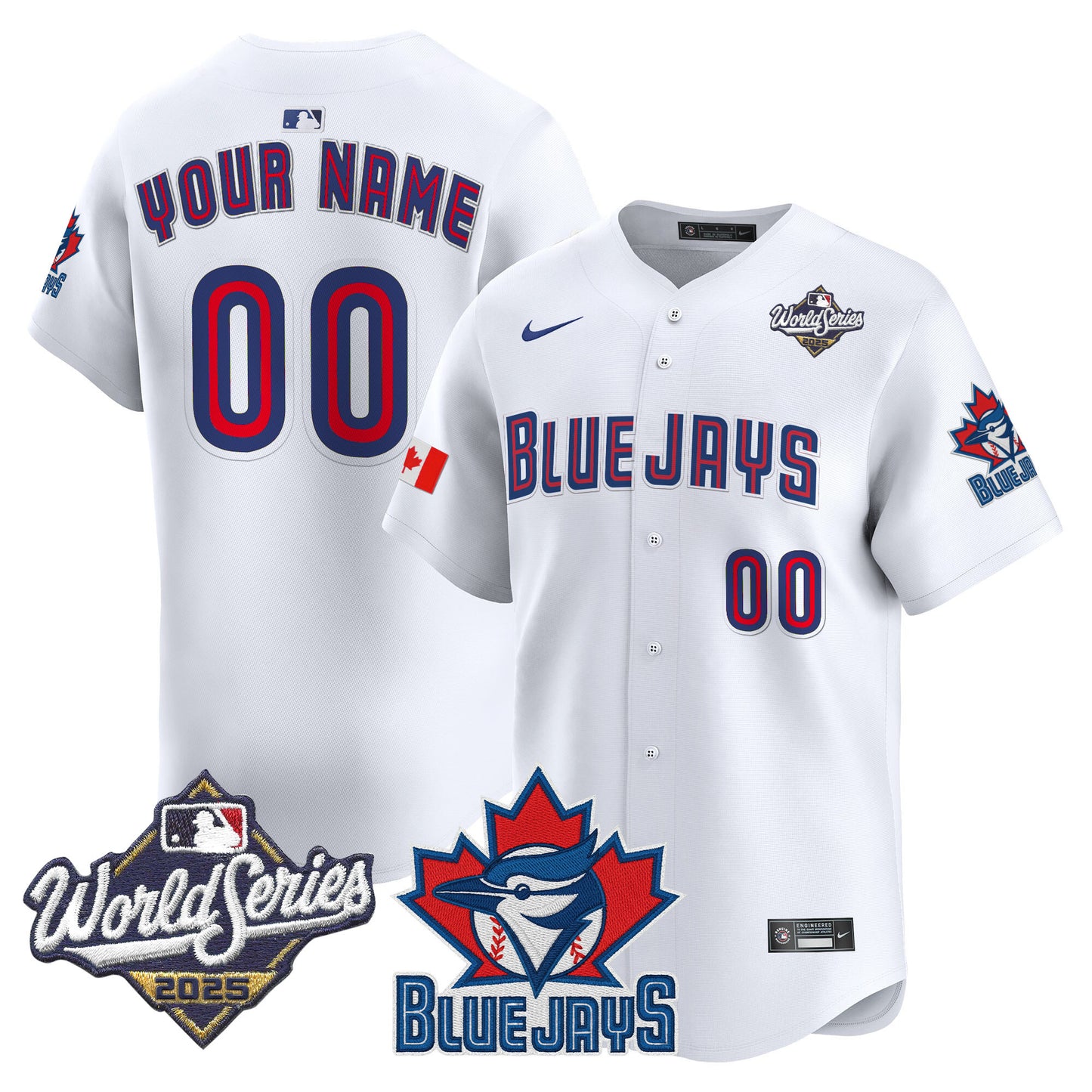 Toronto Blue Jays 2025 World Series Vapor Premier Limited Custom Jersey V3 - All Stitched