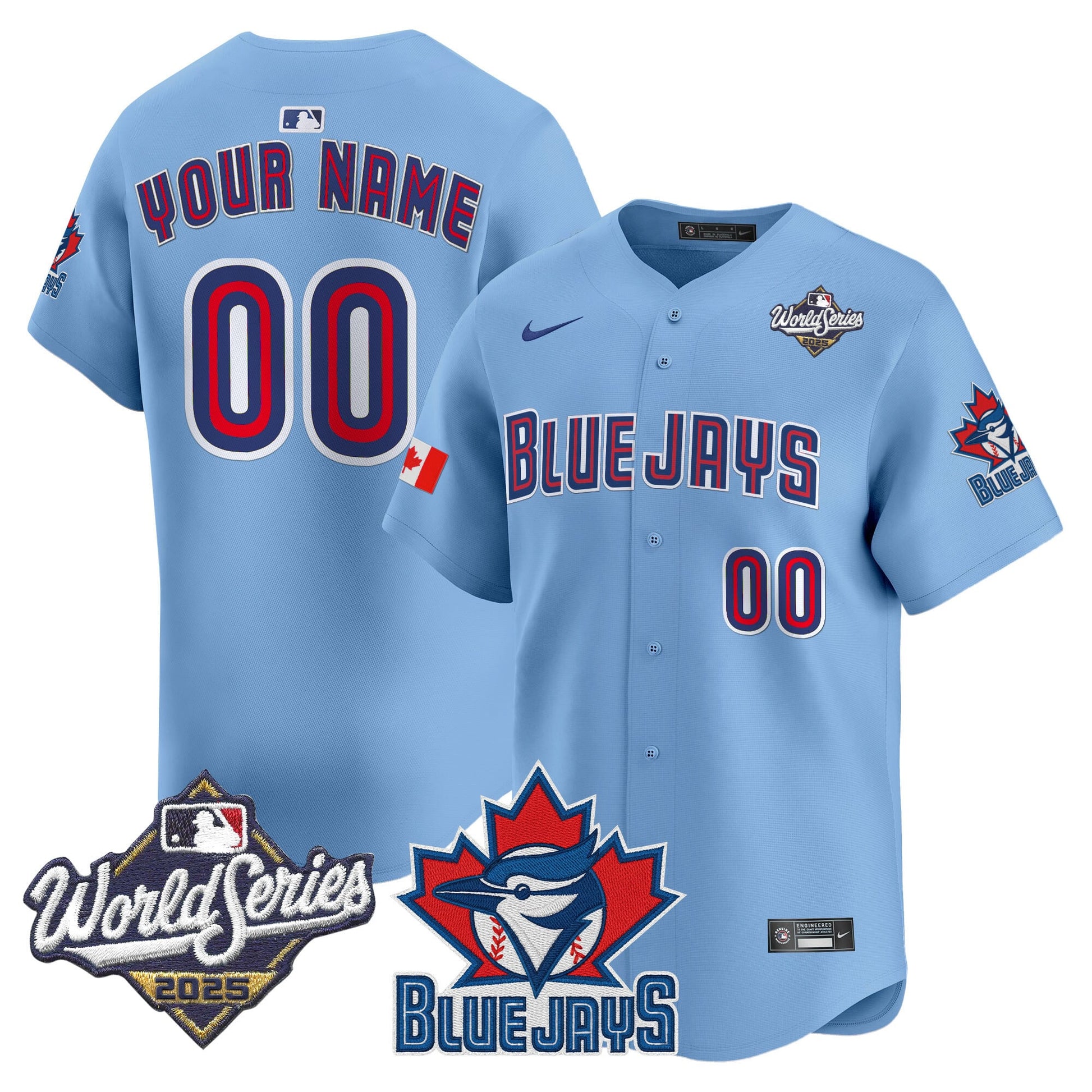 Toronto Blue Jays 2025 World Series Vapor Premier Limited Custom Jersey V3 - All Stitched