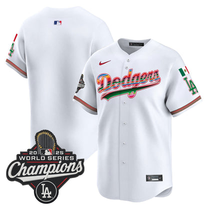 Men's Dodgers Mexico 2025 World Series Champions Vapor Premier Limited Jersey - All Stitched