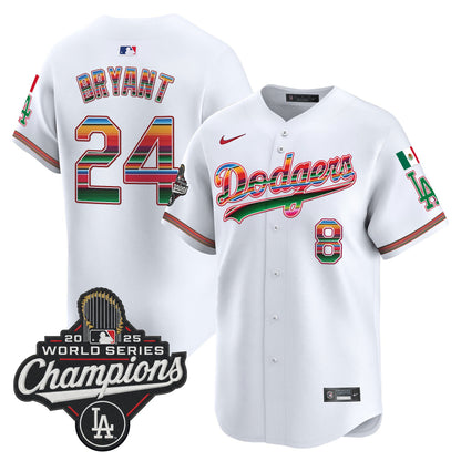 Men's Dodgers Mexico 2025 World Series Champions Vapor Premier Limited Jersey - All Stitched