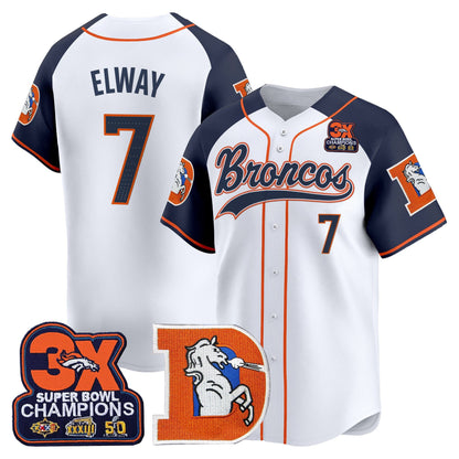 Men's Denver Broncos Throwback Vapor Baseball Jersey - All Stitched