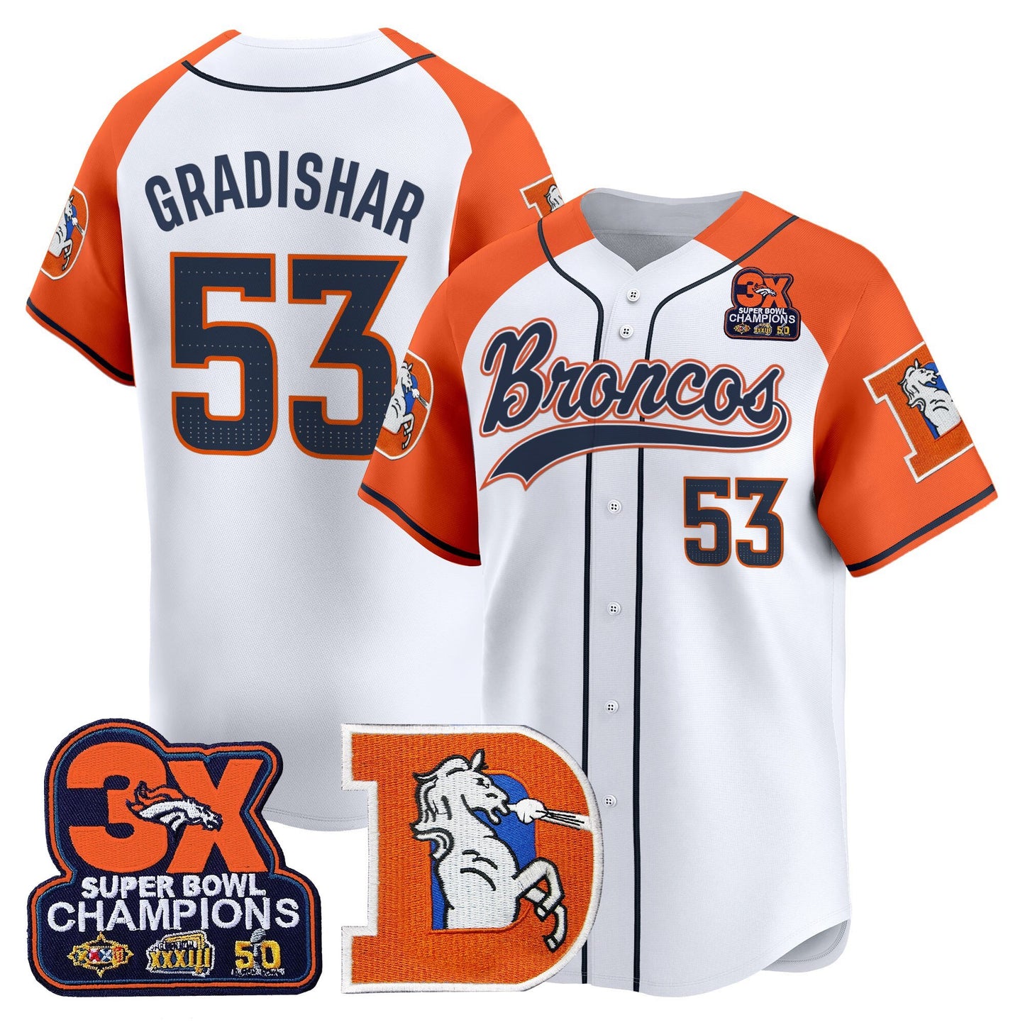 Men's Denver Broncos Throwback Vapor Baseball Jersey - All Stitched