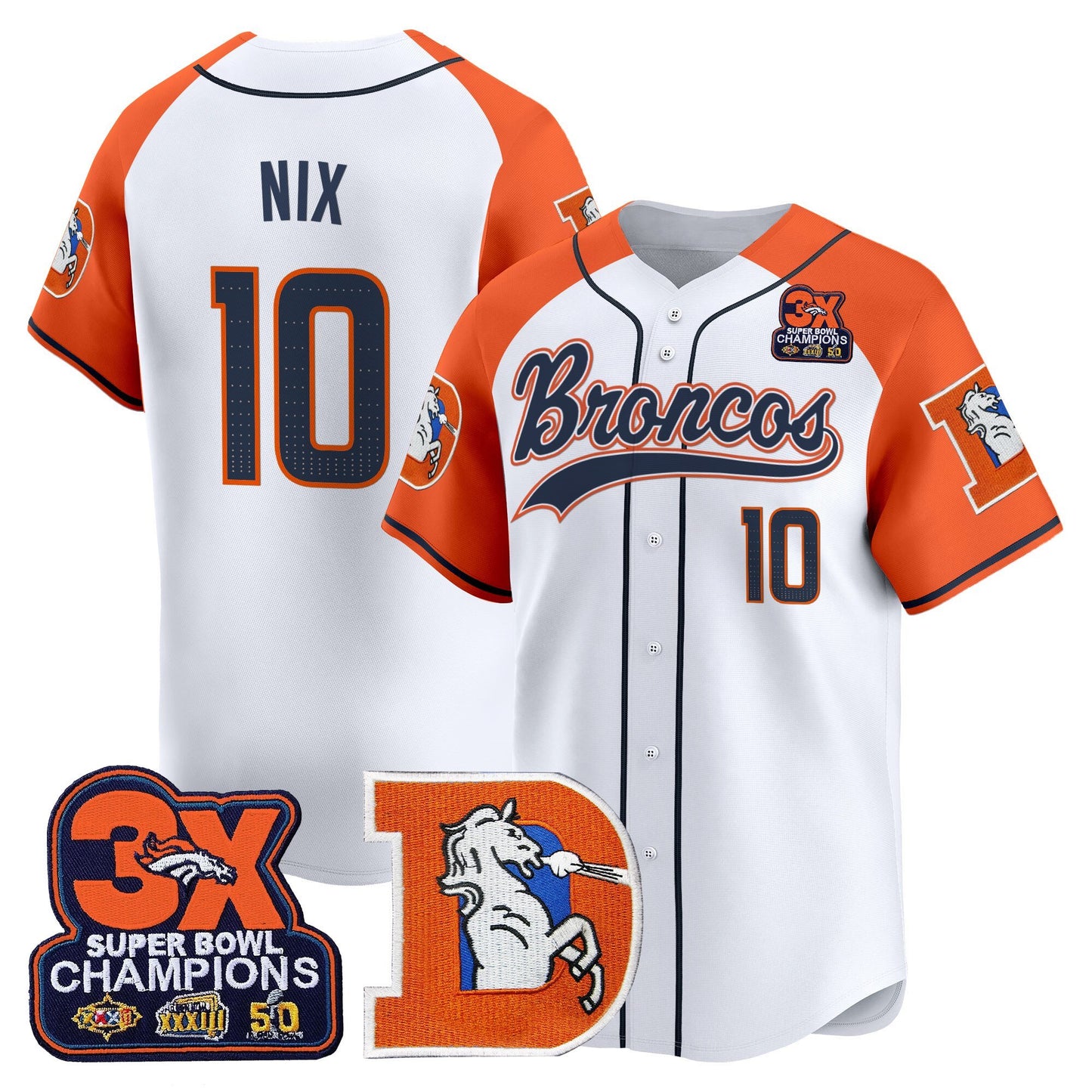 Men's Denver Broncos Throwback Vapor Baseball Jersey - All Stitched
