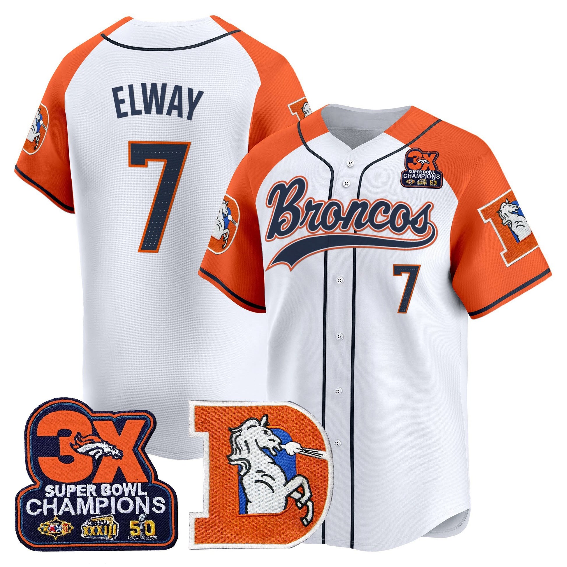 Men's Denver Broncos Throwback Vapor Baseball Jersey - All Stitched