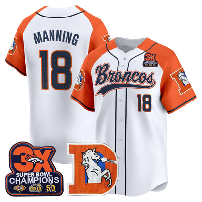 Men's Denver Broncos Throwback Vapor Baseball Jersey - All Stitched