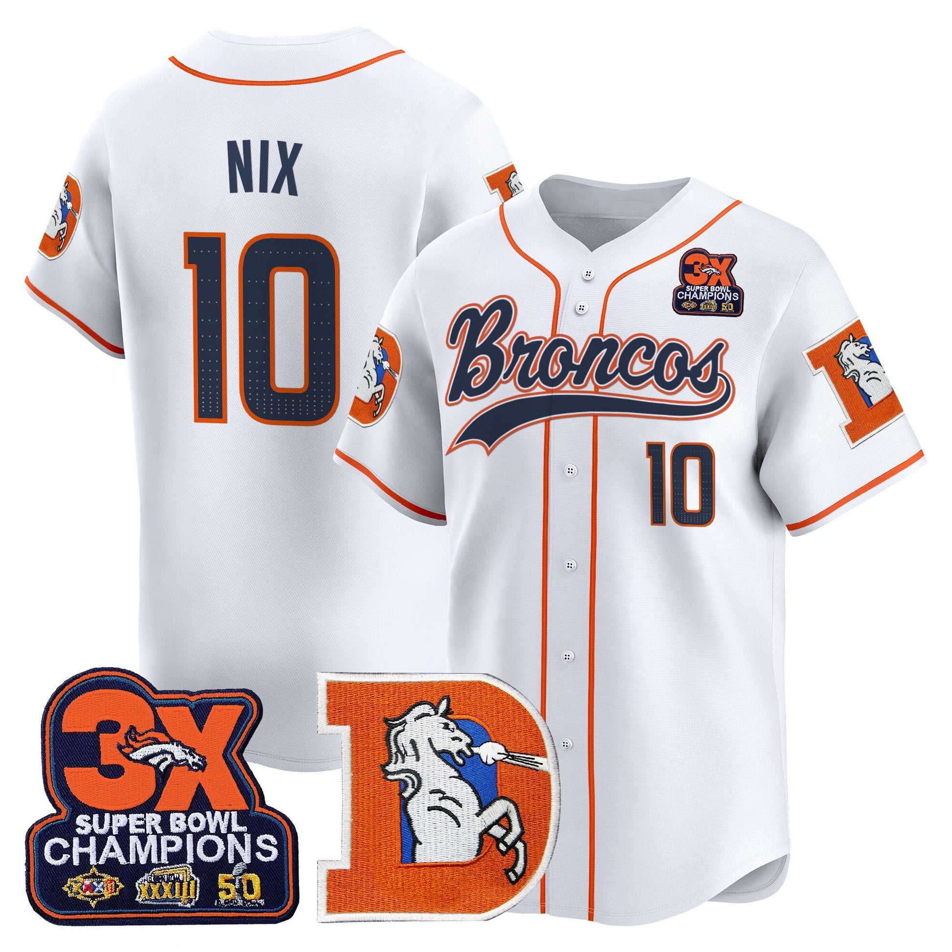 Men's Denver Broncos Throwback Vapor Baseball Jersey - All Stitched