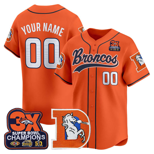 Denver Broncos Throwback Vapor Baseball Custom Jersey - All Stitched