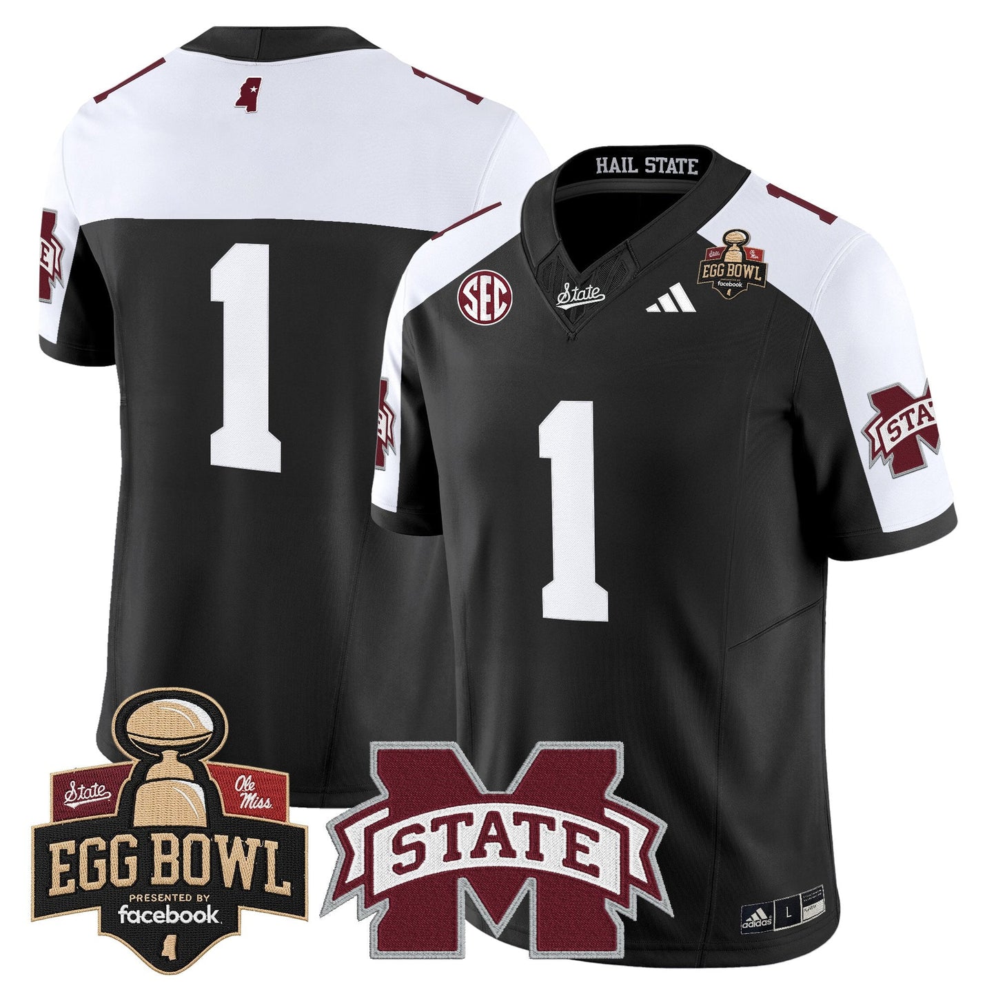 Men's Mississippi State Bulldogs 2025 Egg Bowl Vapor Limited Jersey - All Stitched
