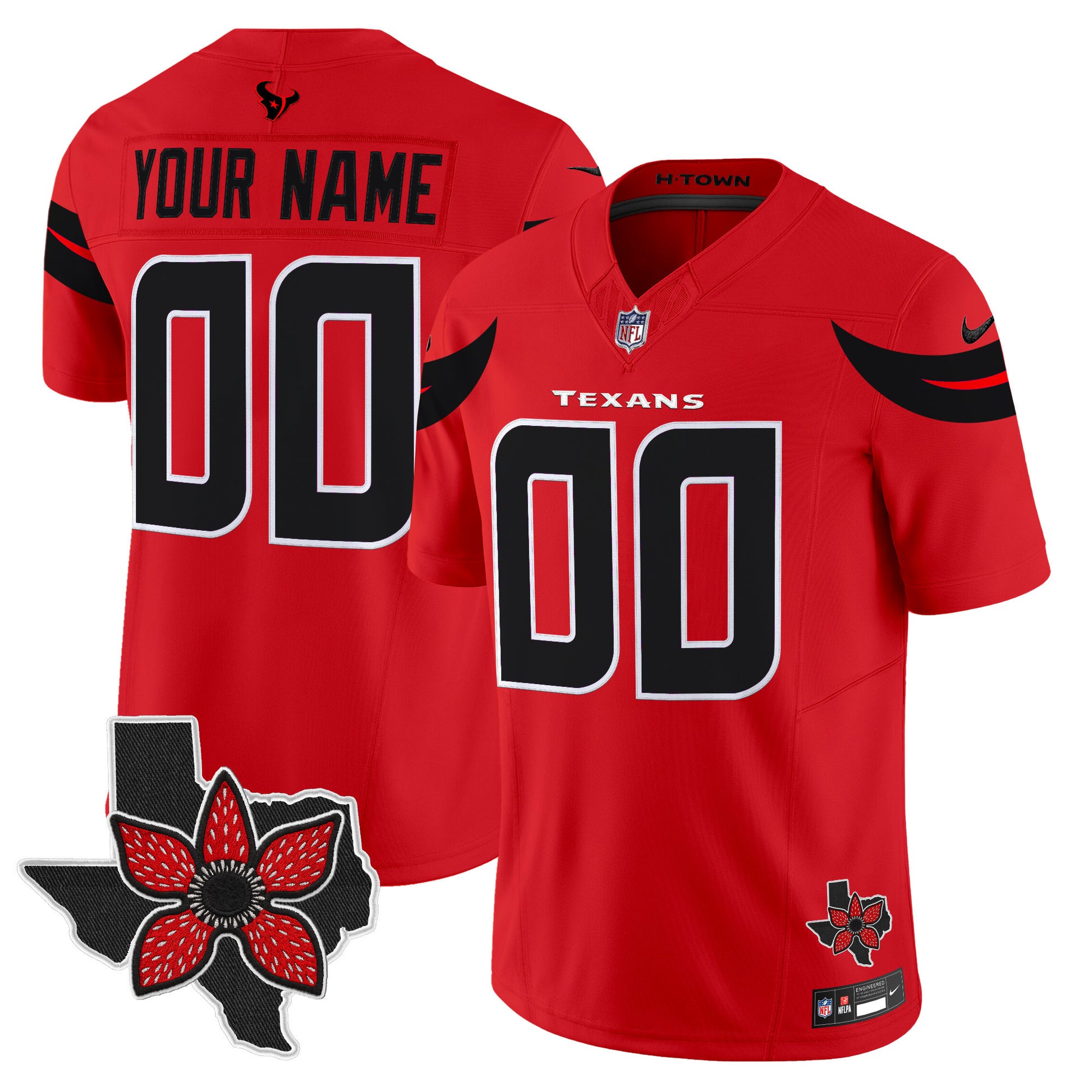 Houston Texans 'Stranger Things Edition' Vapor Limited Custom Jersey - All Stitched