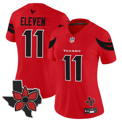 Women's Houston Texans 'Stranger Things Edition' Vapor Limited Jersey - All Stitched