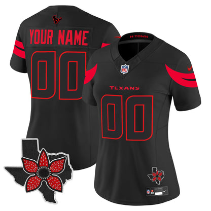 Houston Texans 'Stranger Things Edition' Vapor Limited Custom Jersey - All Stitched