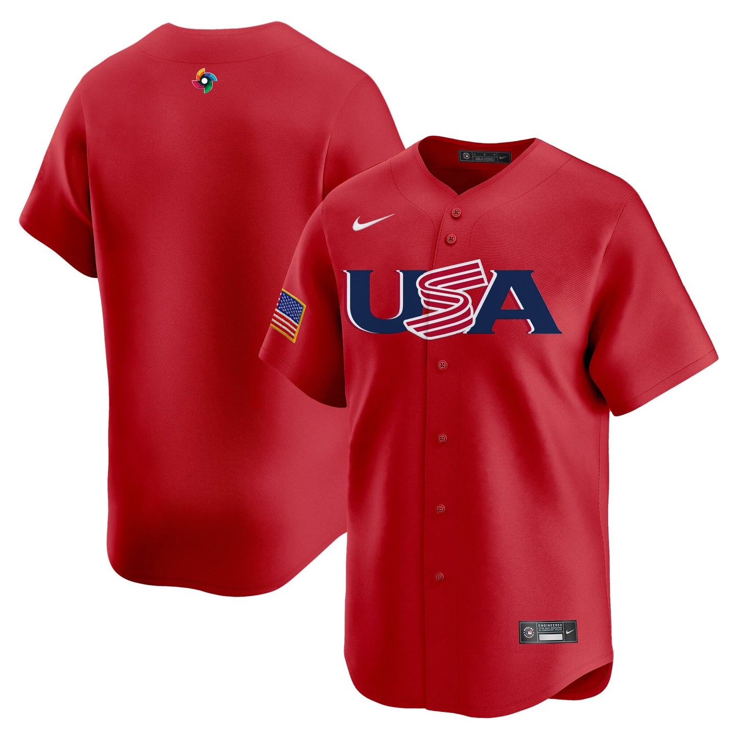 Men's Team USA World Baseball Classic Vapor Premier Jersey - 2023 Style - 2026 Roster (Projected Number) - All Stitched