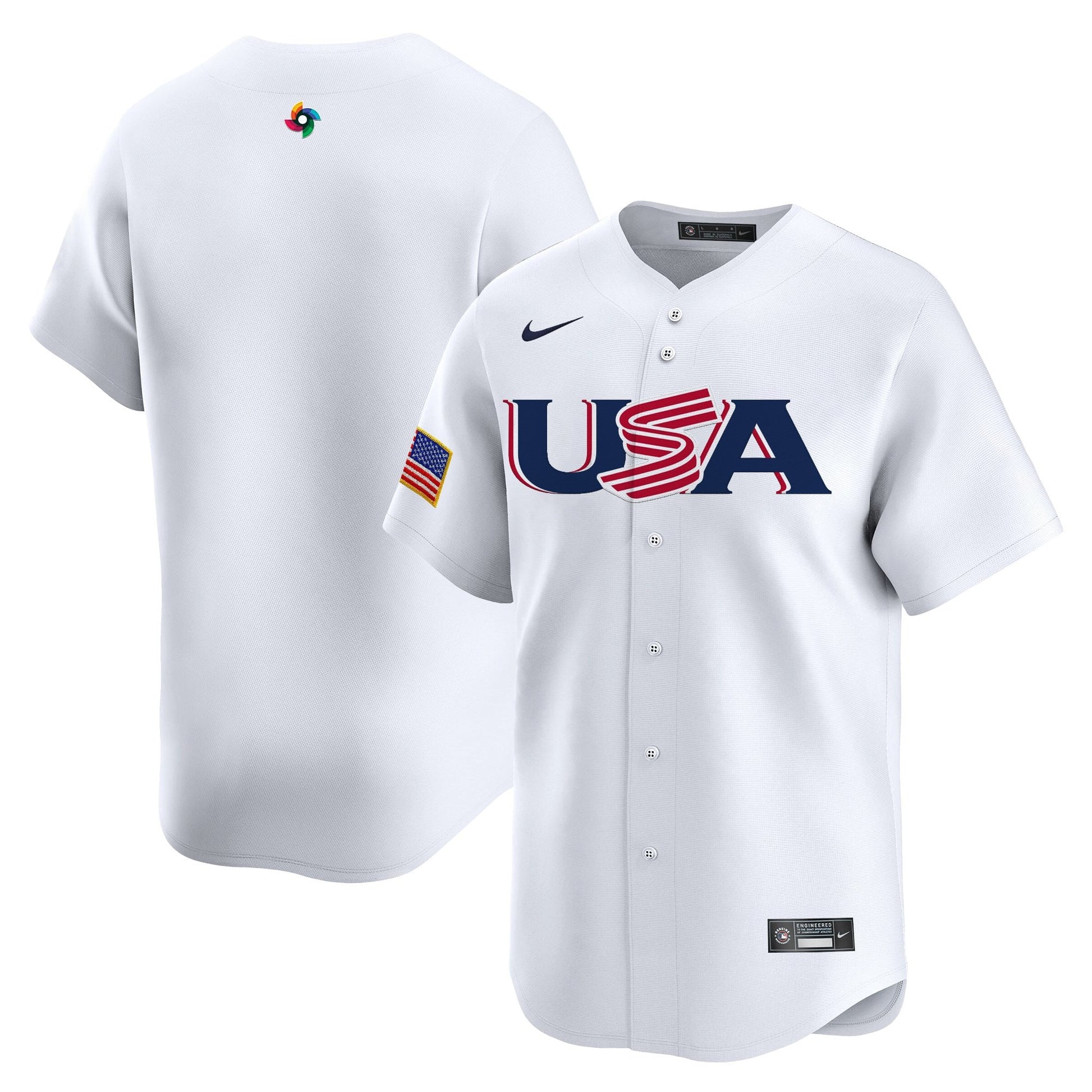 Men's Team USA World Baseball Classic Vapor Premier Jersey - 2023 Style - 2026 Roster (Projected Number) - All Stitched
