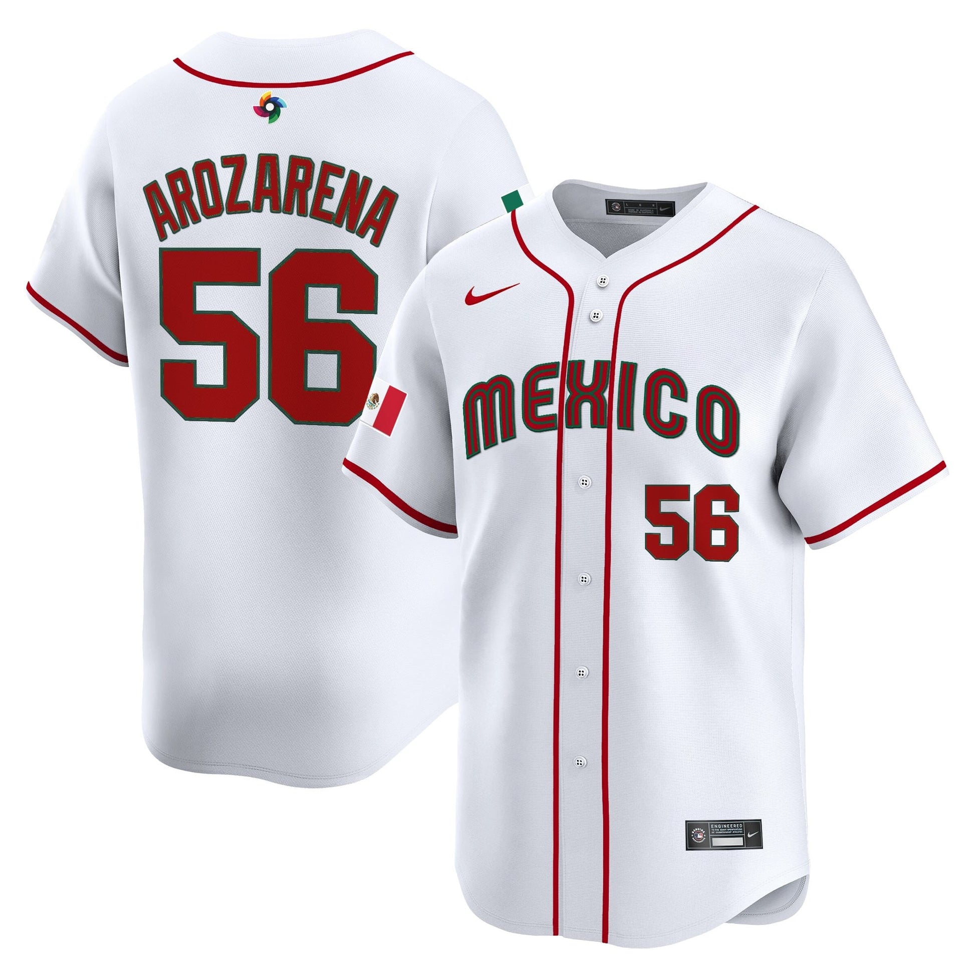 Men's Team Mexico World Baseball Classic Vapor Premier Jersey - 2026 Roster - All Stitched