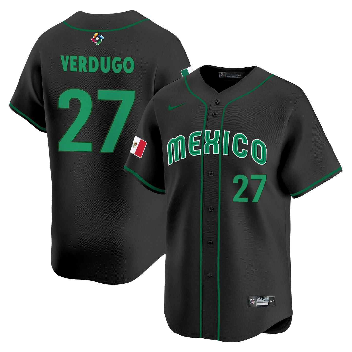 Men's Team Mexico World Baseball Classic Vapor Premier Jersey - 2026 Roster - All Stitched