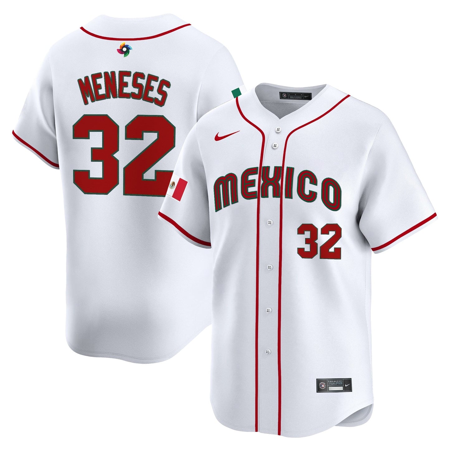 Men's Team Mexico World Baseball Classic Vapor Premier Jersey - 2026 Roster - All Stitched