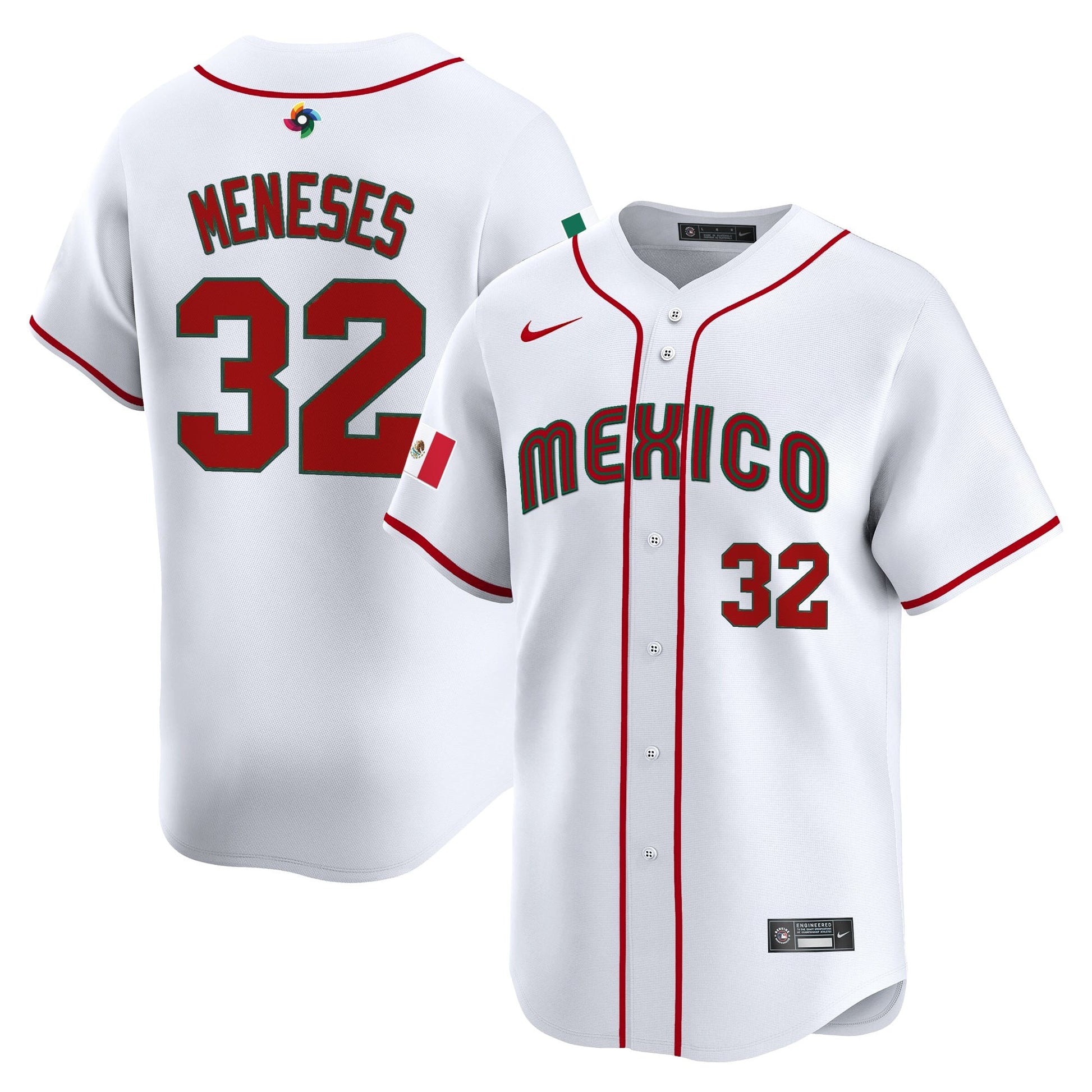 Men's Team Mexico World Baseball Classic Vapor Premier Jersey - 2026 Roster - All Stitched