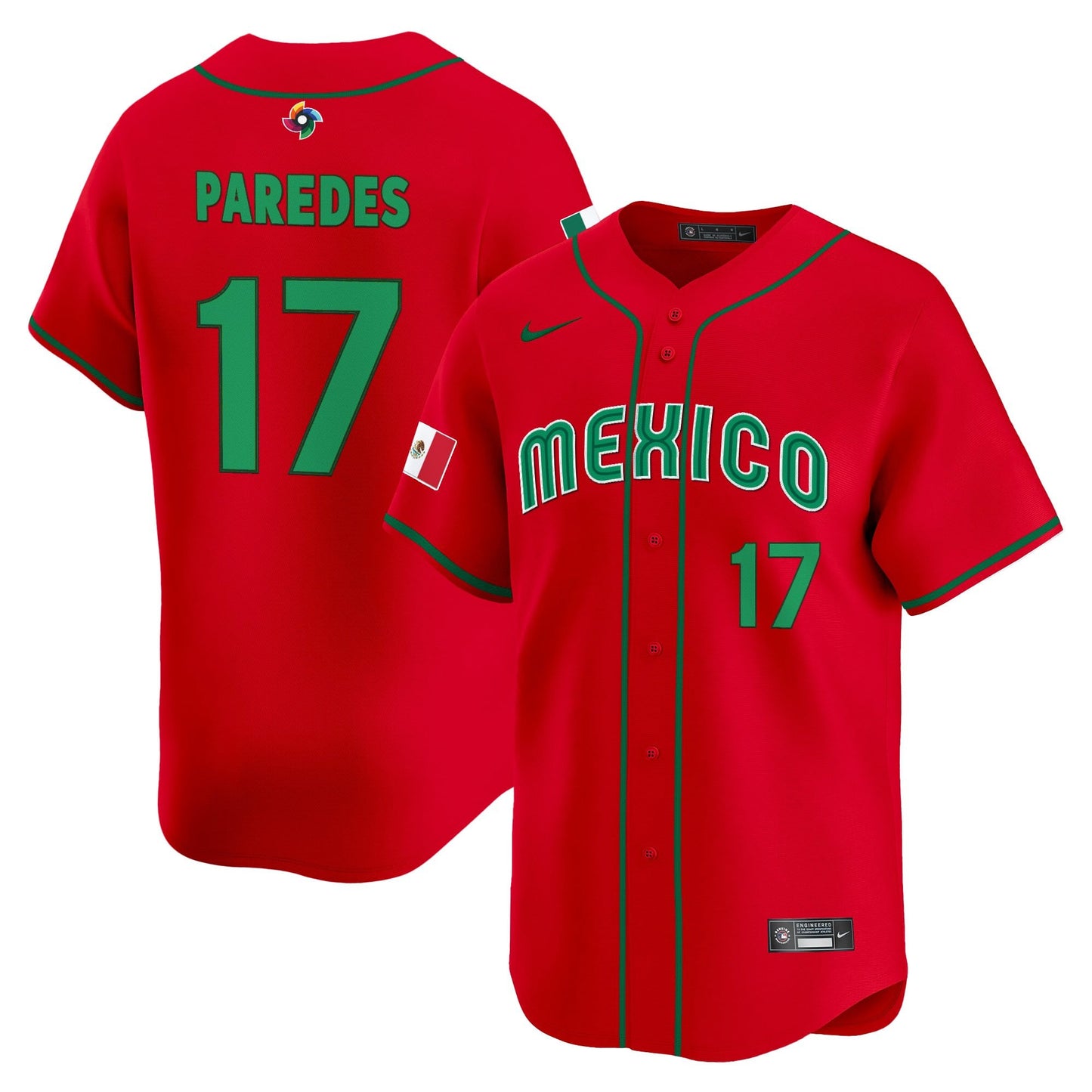 Men's Team Mexico World Baseball Classic Vapor Premier Jersey - 2026 Roster - All Stitched