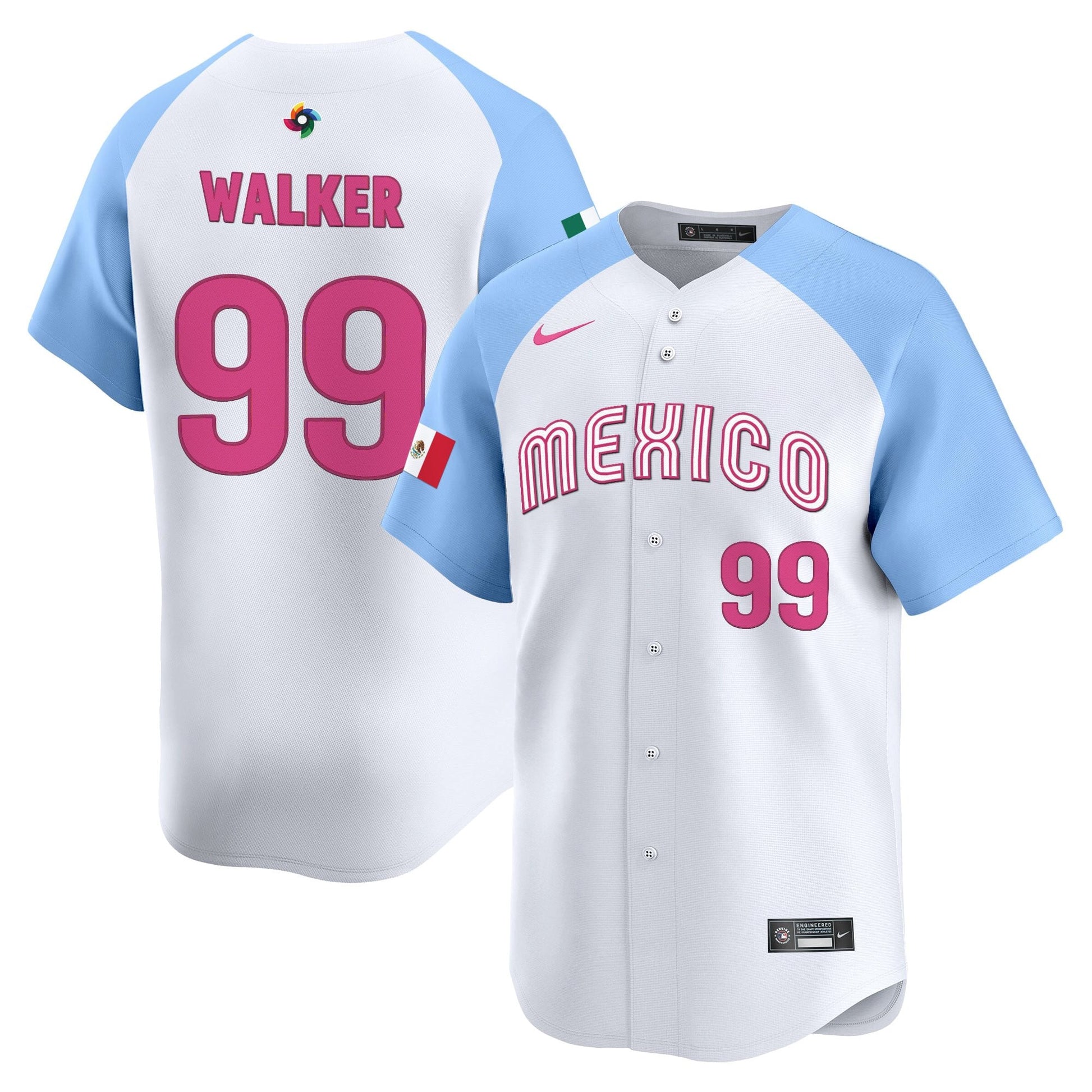 Men's Team Mexico World Baseball Classic Vapor Premier Jersey - 2026 Roster - All Stitched