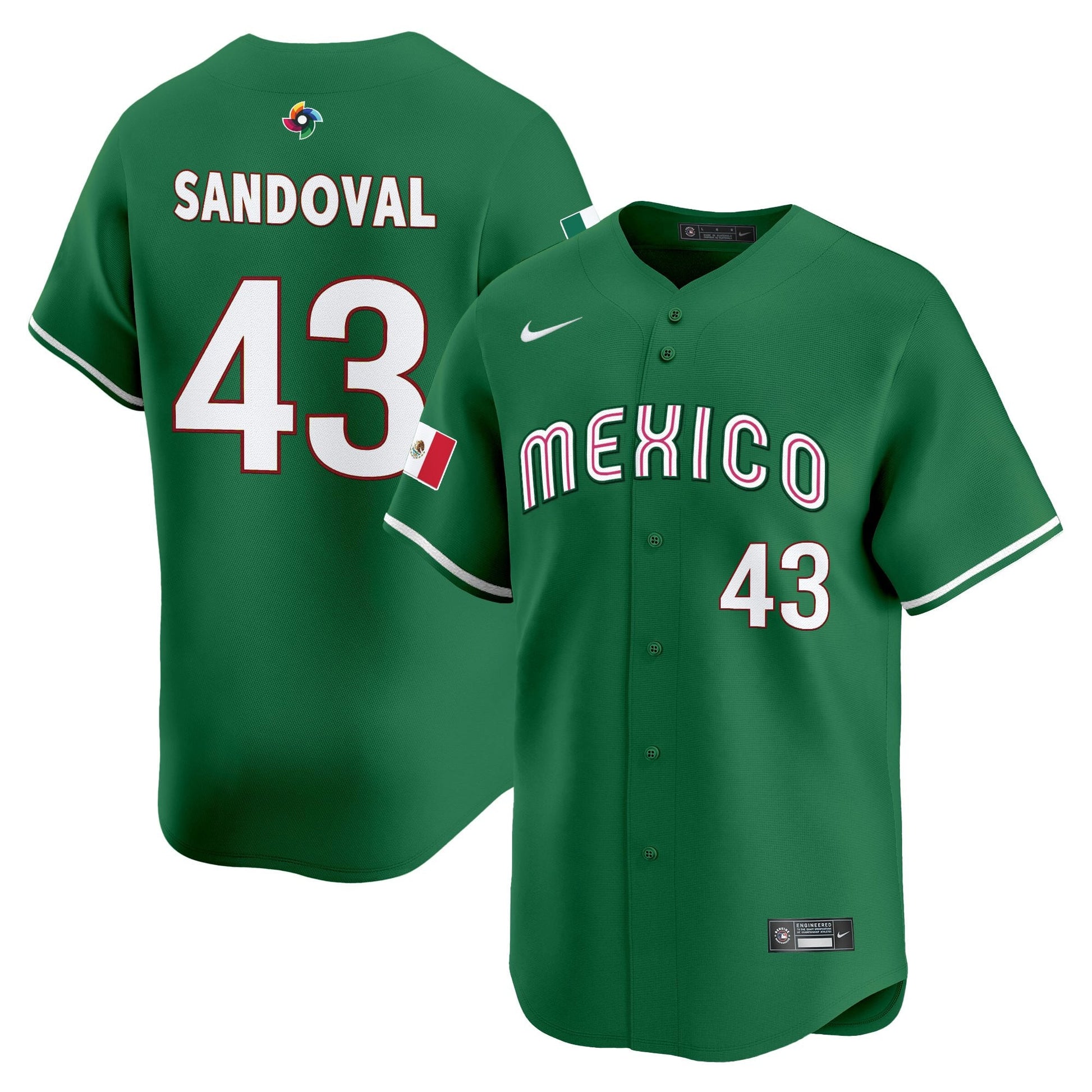 Men's Team Mexico World Baseball Classic Vapor Premier Jersey - 2026 Roster - All Stitched