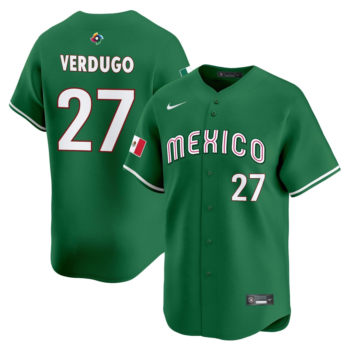 Men's Team Mexico World Baseball Classic Vapor Premier Jersey - 2026 Roster - All Stitched