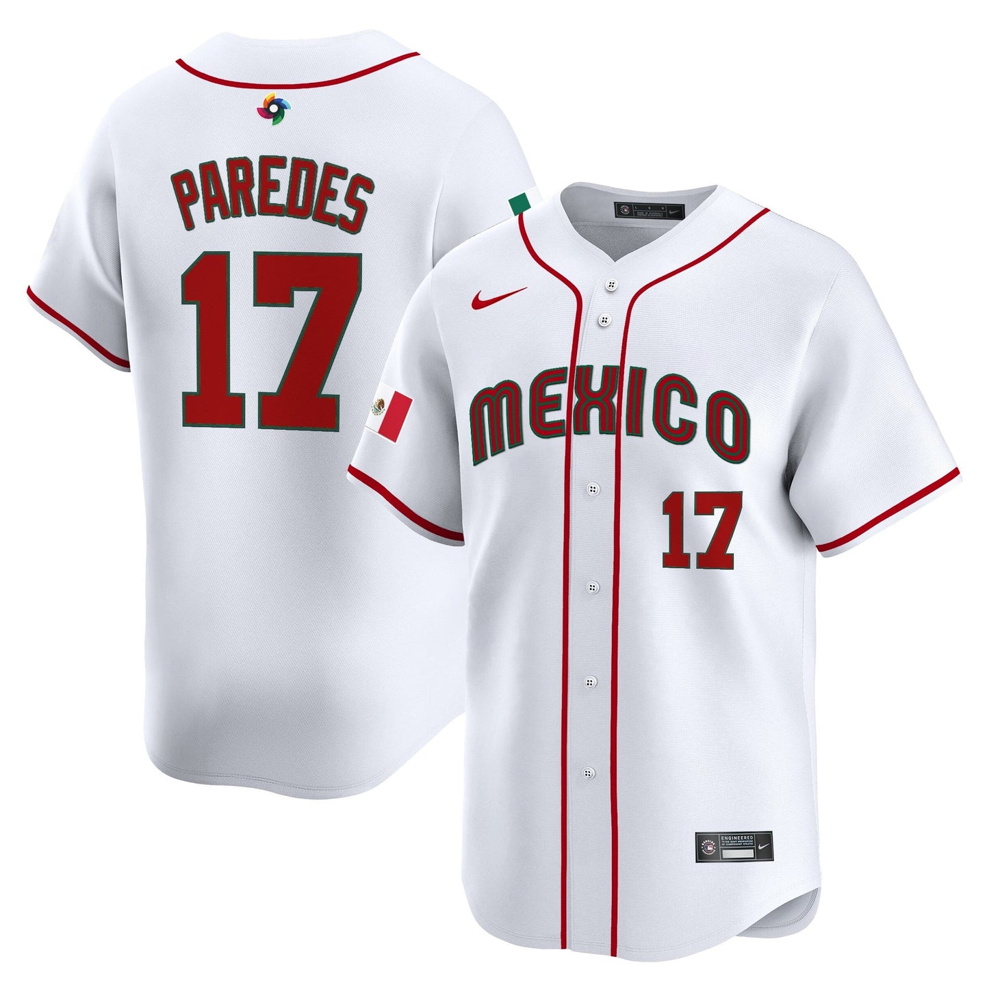 Men's Team Mexico World Baseball Classic Vapor Premier Jersey - 2026 Roster - All Stitched