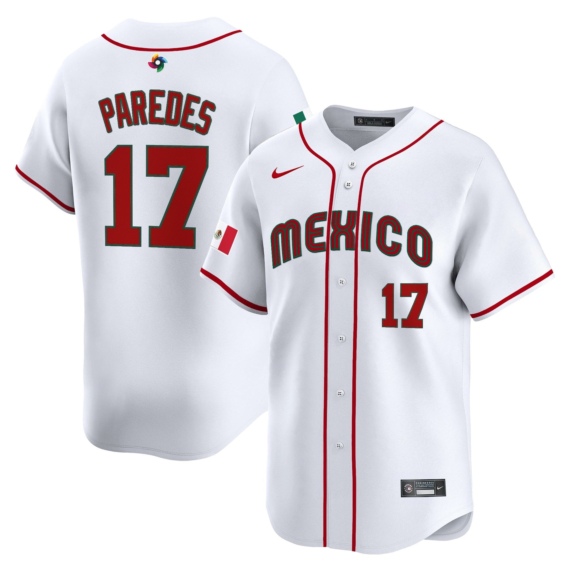 Men's Team Mexico World Baseball Classic Vapor Premier Jersey - 2026 Roster - All Stitched
