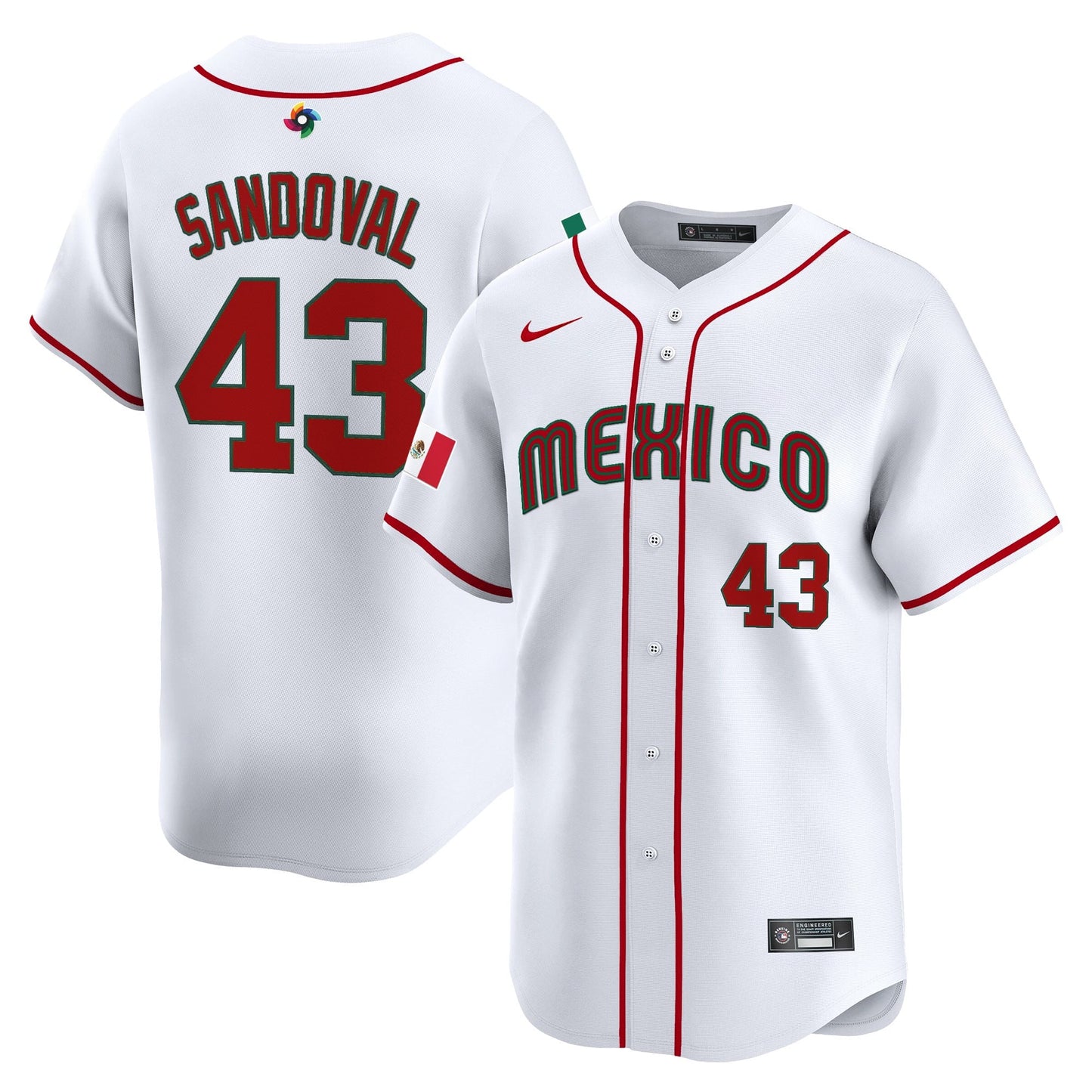 Men's Team Mexico World Baseball Classic Vapor Premier Jersey - 2026 Roster - All Stitched