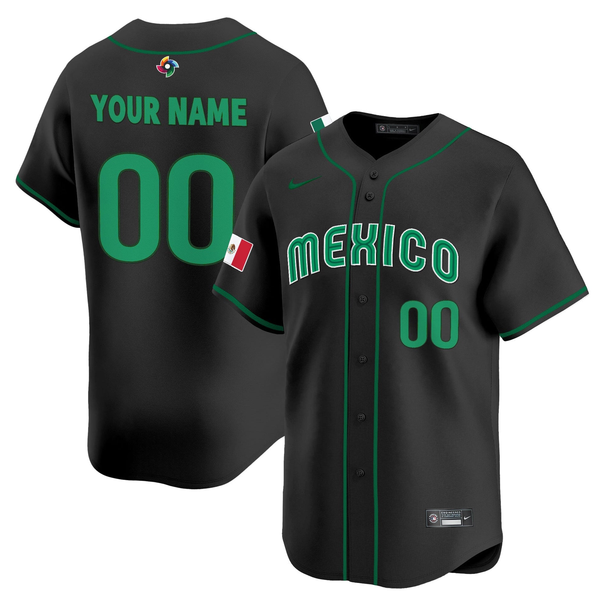 Team Mexico World Baseball Classic Vapor Premier Custom Jersey - 2026 Roster - All Stitched