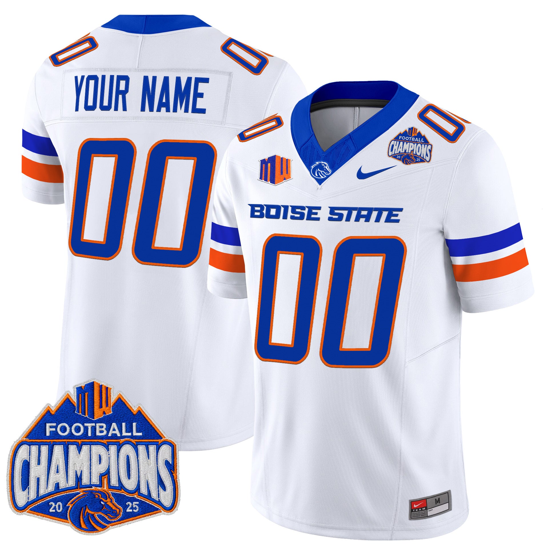 Boise State Broncos 2025 Mountain West Football Champions Vapor Limited Custom Jersey - All Stitched