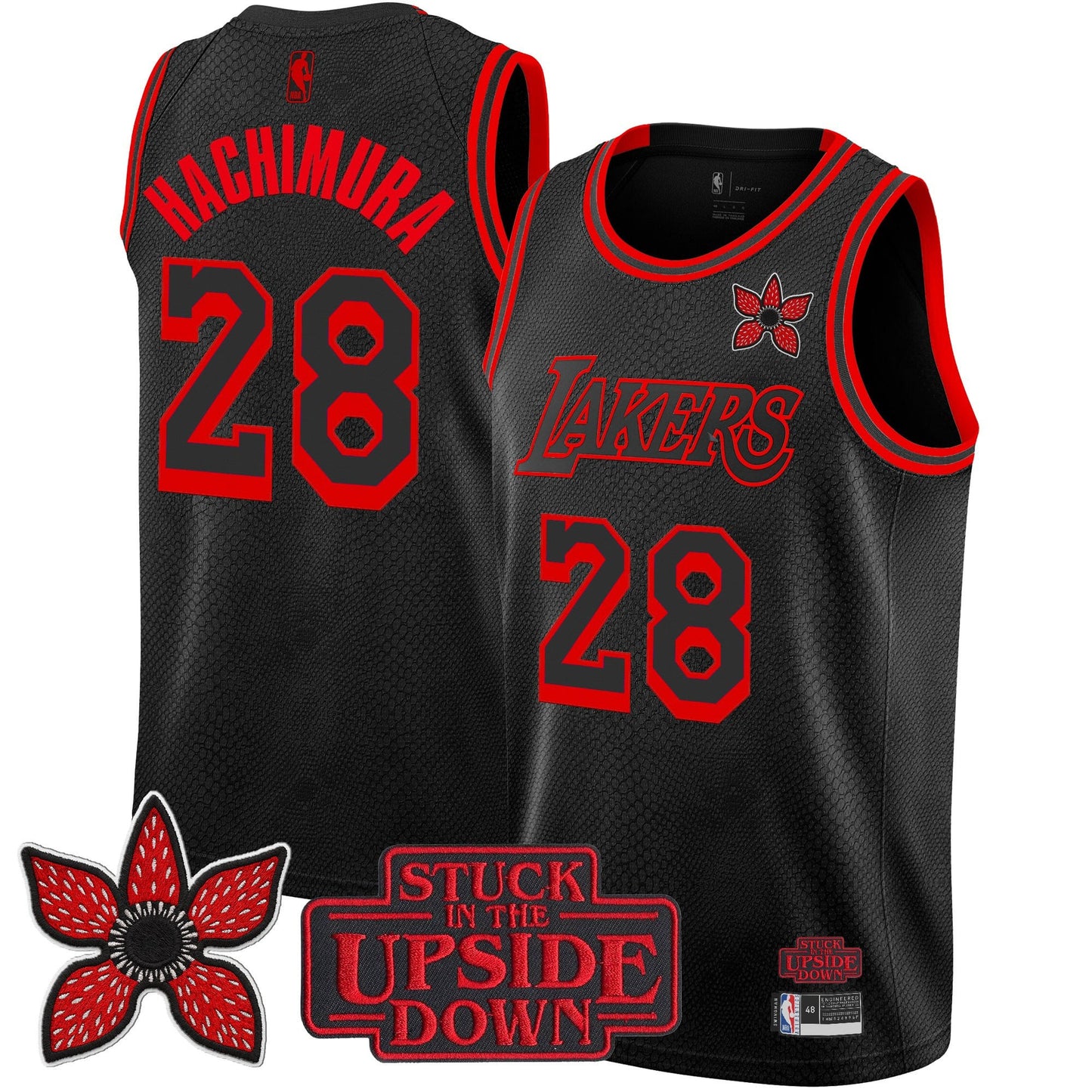 Los Angeles Lakers 'Stranger Things Edition' Swingman Jersey - All Stitched