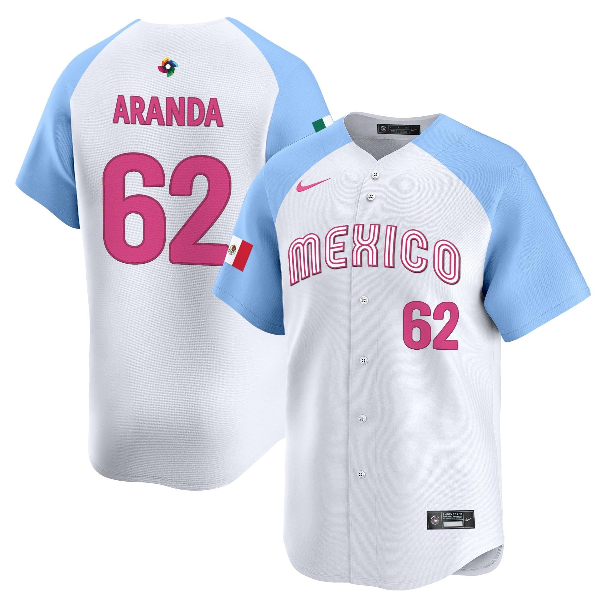 Men's Team Mexico World Baseball Classic Vapor Premier Jersey - 2026 Roster - All Stitched