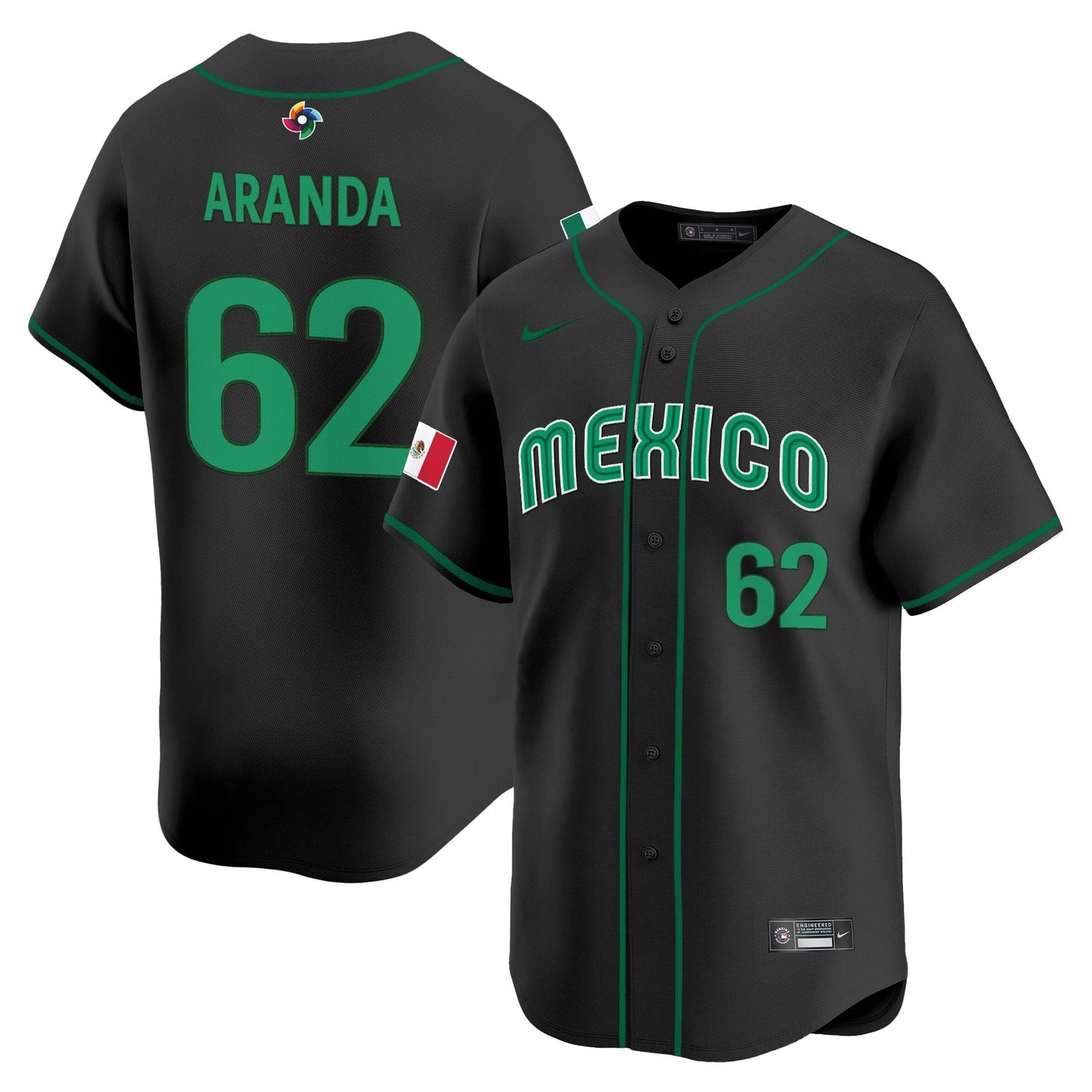 Men's Team Mexico World Baseball Classic Vapor Premier Jersey - 2026 Roster - All Stitched