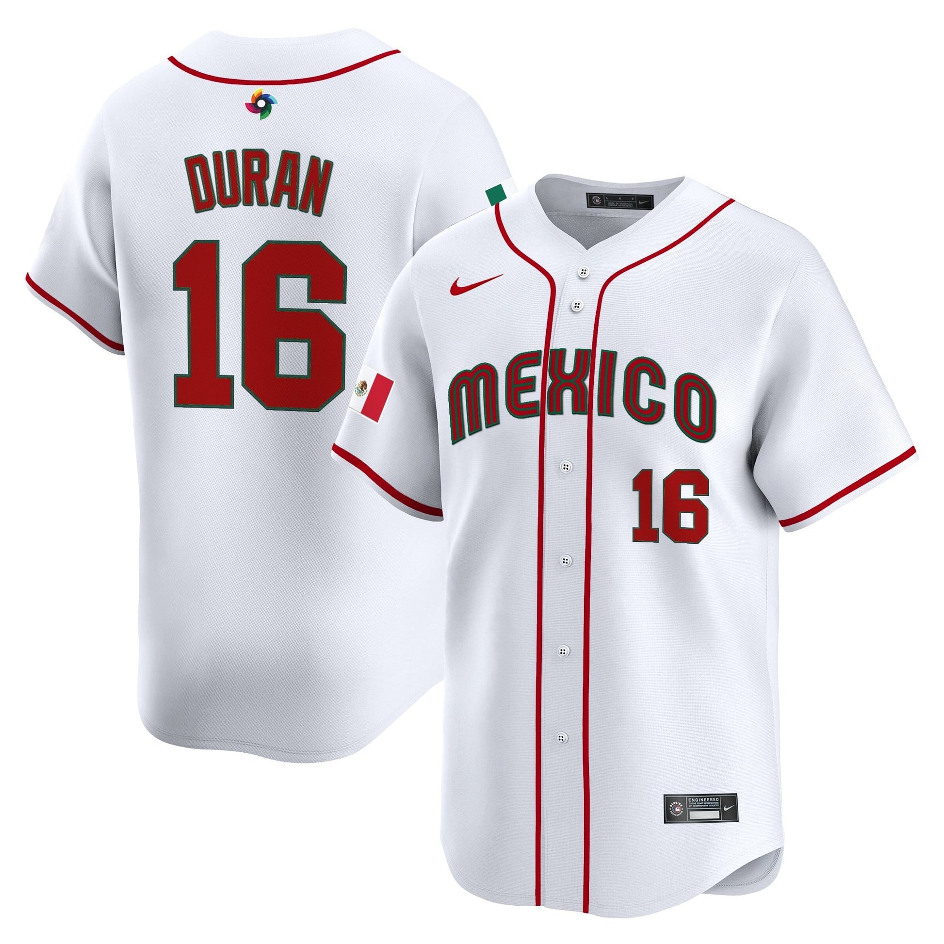 Men's Team Mexico World Baseball Classic Vapor Premier Jersey - 2026 Roster - All Stitched