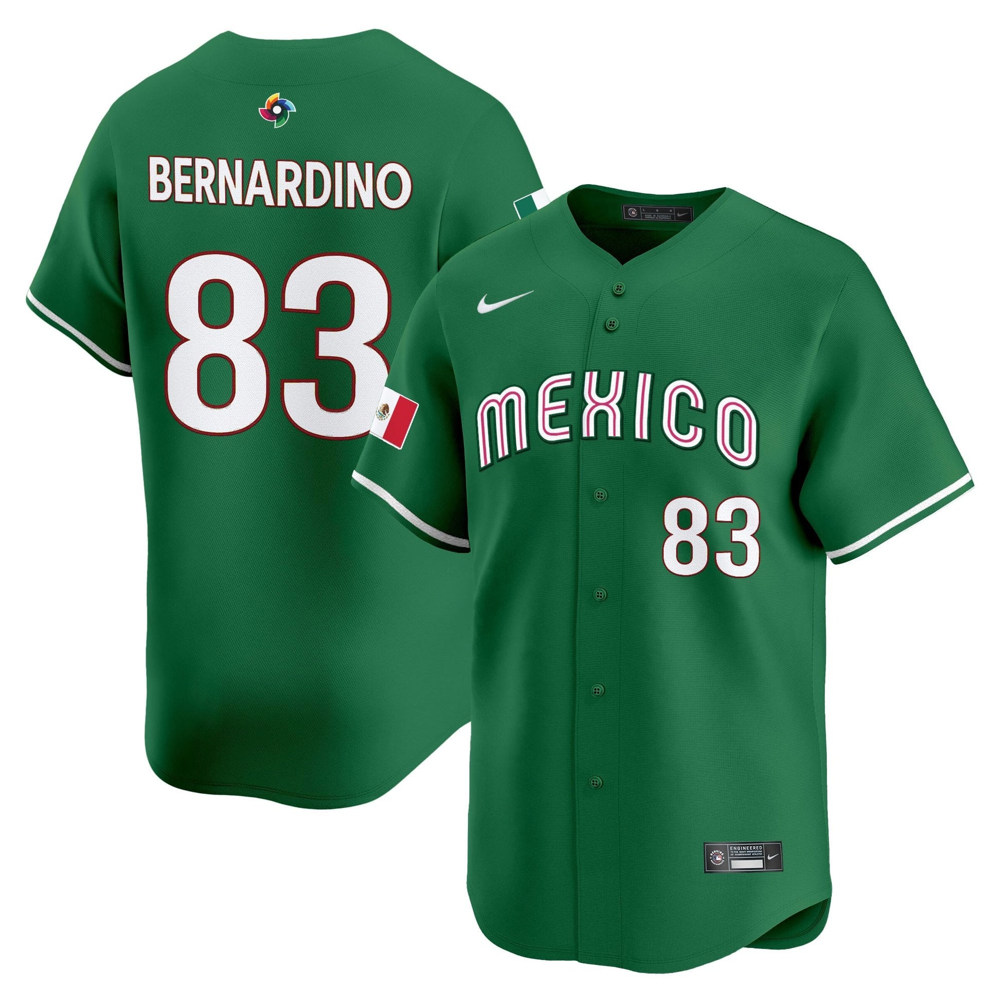 Men's Team Mexico World Baseball Classic Vapor Premier Jersey - 2026 Roster - All Stitched