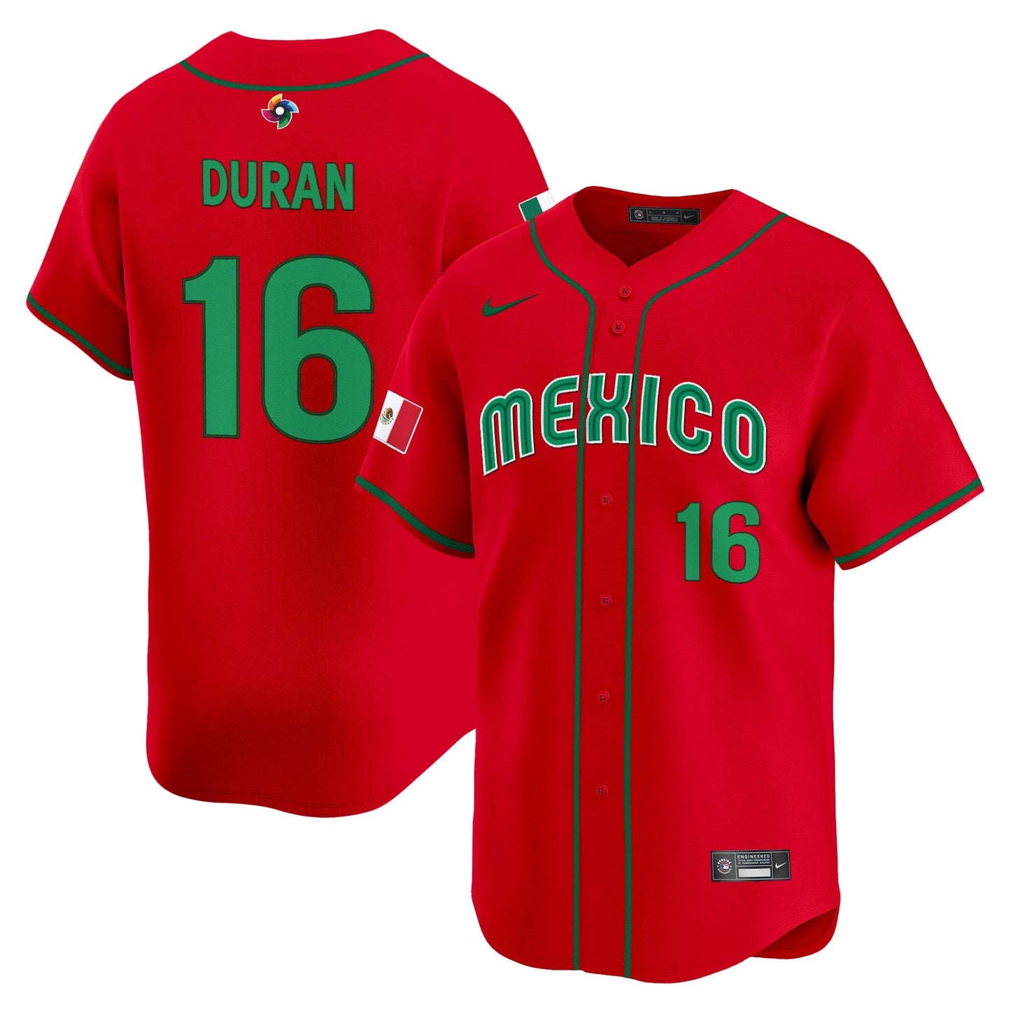 Men's Team Mexico World Baseball Classic Vapor Premier Jersey - 2026 Roster - All Stitched