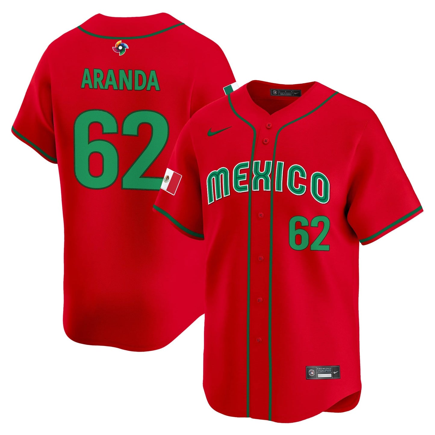Men's Team Mexico World Baseball Classic Vapor Premier Jersey - 2026 Roster - All Stitched