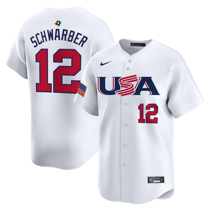 Men's Team USA World Baseball Classic Vapor Premier Jersey - 2026 Roster (Projected Number) - All Stitched