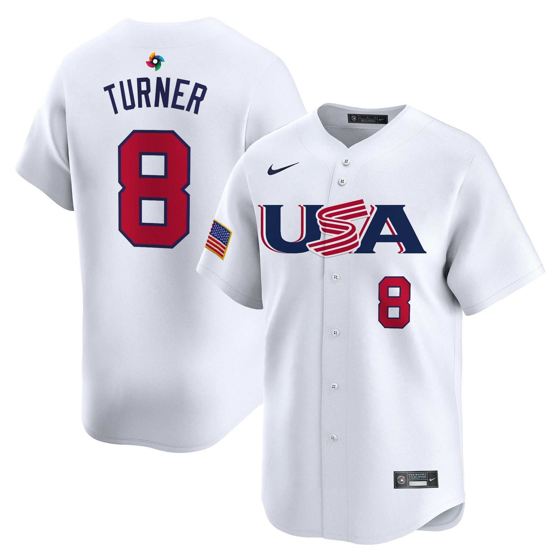 Men's Team USA World Baseball Classic Vapor Premier Jersey - 2026 Roster (Projected Number) - All Stitched